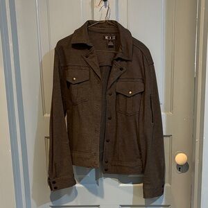 Dark Grey Men's Shirt Jacket